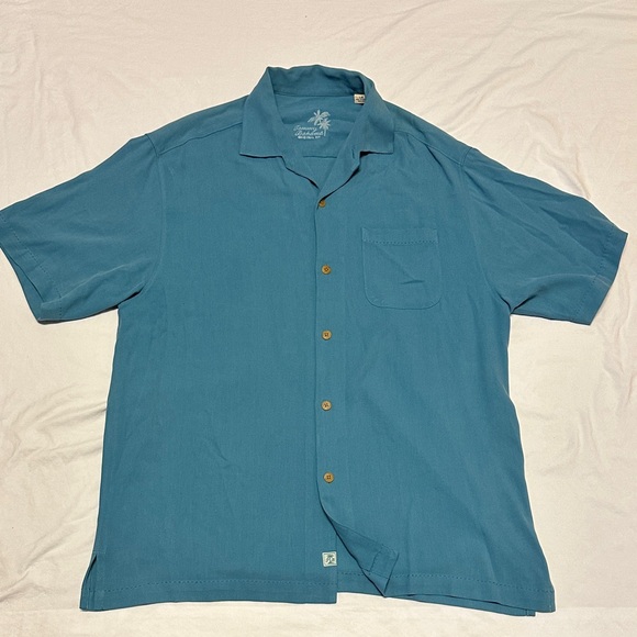 Tommy Bahama Teal Casual Button Down Shirt - Picture 1 of 7